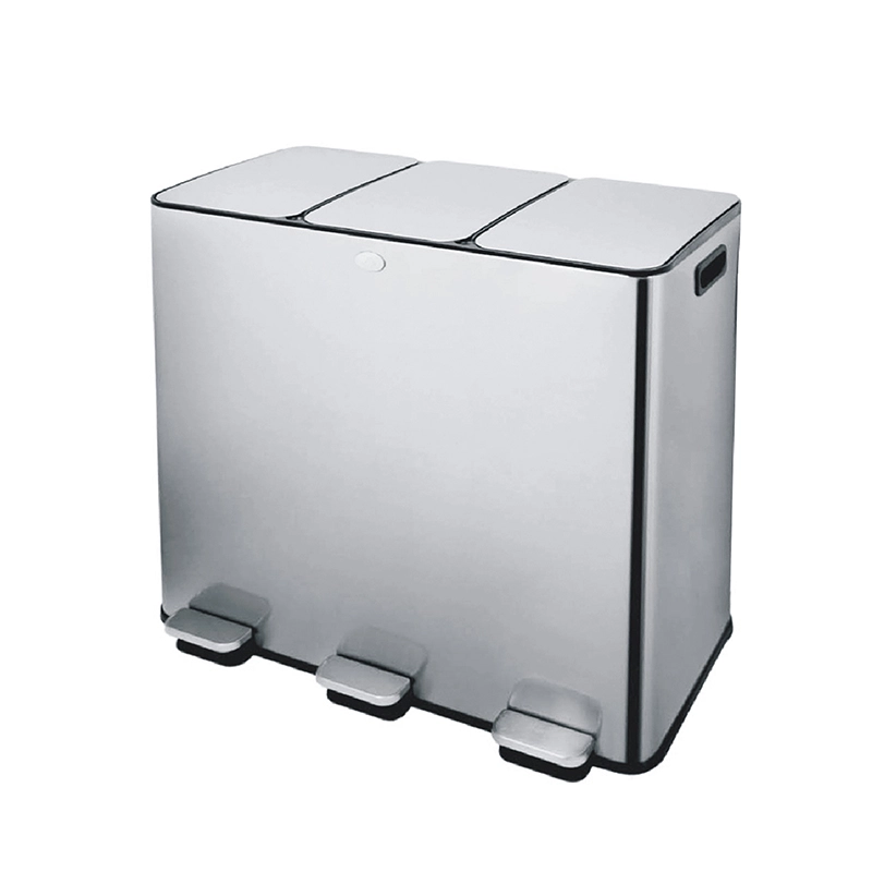 Recycle Pedal Bin-3 Compartments 90l